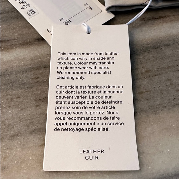 NWT COS ELONGATED NAPA LEATHER GLOVES- - Picture 3 of 5